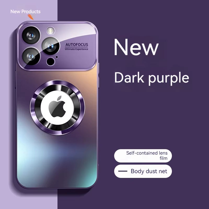 Large Window Magnetic Phone Case for iPhone 16/15/14/13 Pro Max with Lens Protector and MagSafe Wireless Charging Compatibility