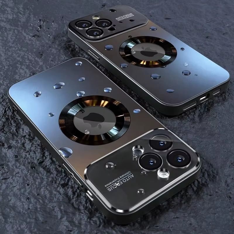 Large Window Magnetic Phone Case for iPhone 16/15/14/13 Pro Max with Lens Protector and MagSafe Wireless Charging Compatibility