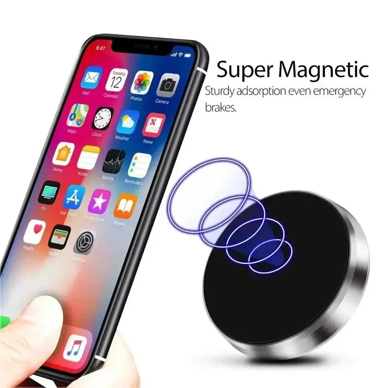 Universal Magnetic Phone Car Holder Stand - Dashboard and Wall Mount for iPhone, Samsung, Xiaomi, and Huawei