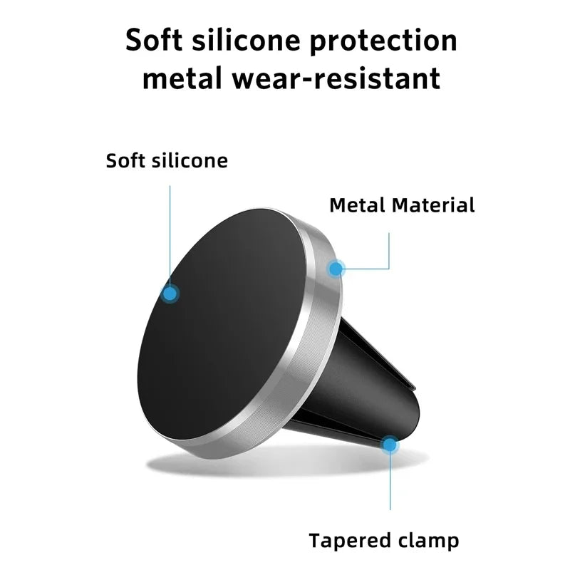 Magnetic Car Phone Holder for iPhone 15/14/13/12, Huawei, and Xiaomi