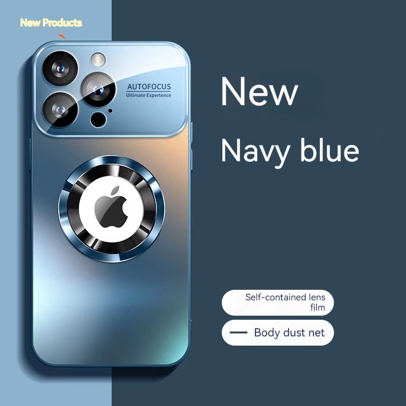 Large Window Magnetic Phone Case for iPhone 16/15/14/13 Pro Max with Lens Protector and MagSafe Wireless Charging Compatibility