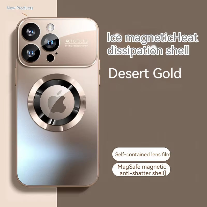 Large Window Magnetic Phone Case for iPhone 16/15/14/13 Pro Max with Lens Protector and MagSafe Wireless Charging Compatibility