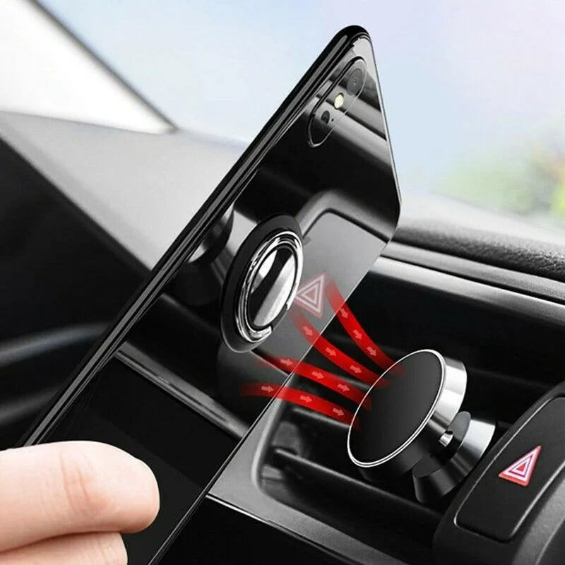 360° Rotating Finger Ring Holder Stand for Mobile Phones - Universal Magnetic Mount Sticker Pad