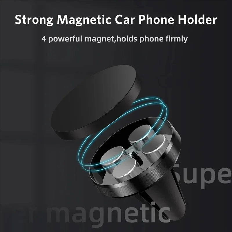 Magnetic Car Phone Holder for iPhone 15/14/13/12, Huawei, and Xiaomi