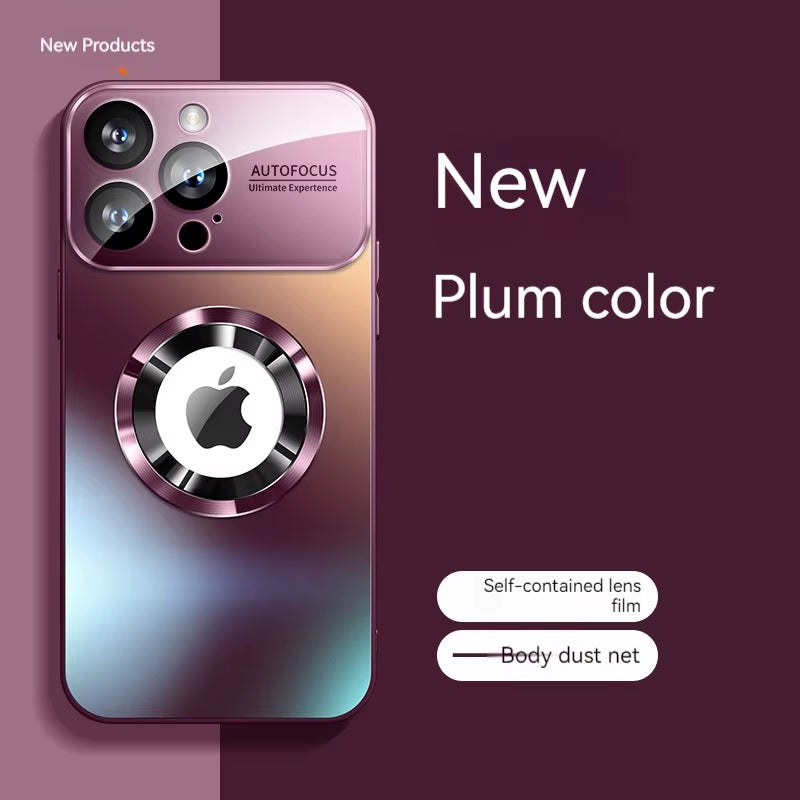 Large Window Magnetic Phone Case for iPhone 16/15/14/13 Pro Max with Lens Protector and MagSafe Wireless Charging Compatibility